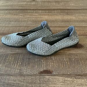 Corkys Women's Silver Woven Loafers